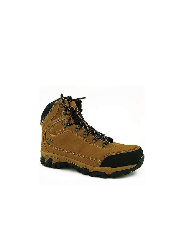 Żółte skórzane buty trekkingowe LOS7570
