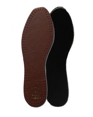 Wkładki do butów skórzane na lateksie damskie brązowe