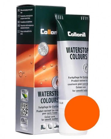 Waterstop Colours Collonil, pomarańczowa pasta do butów, 413