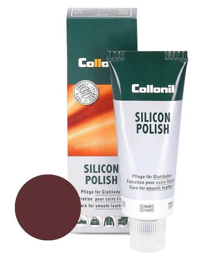 Bordowa pasta do skóry licowej, Silicon Polish Collonil