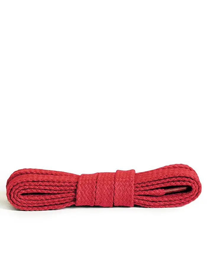 Czerwone, płaskie sznurówki do butów, 90 cm, Kaps