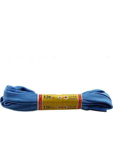 Jasnoniebieskie sznurówki do sneakersów, płaskie, 10, 90 cm, Mazbit