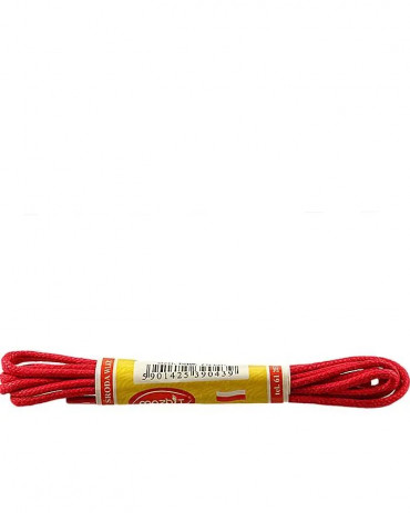 Czerwone, cienkie, woskowane sznurówki do butów, 75 cm, Mazbit