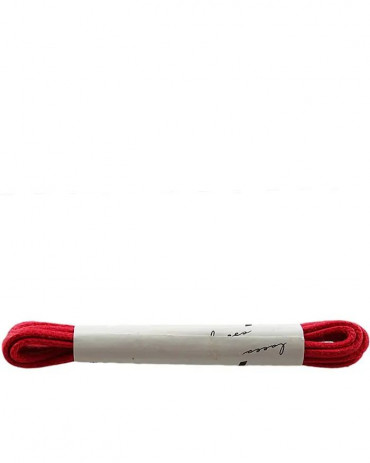 Czerwone, woskowane, cienkie sznurówki do butów, 60 cm, Kaps