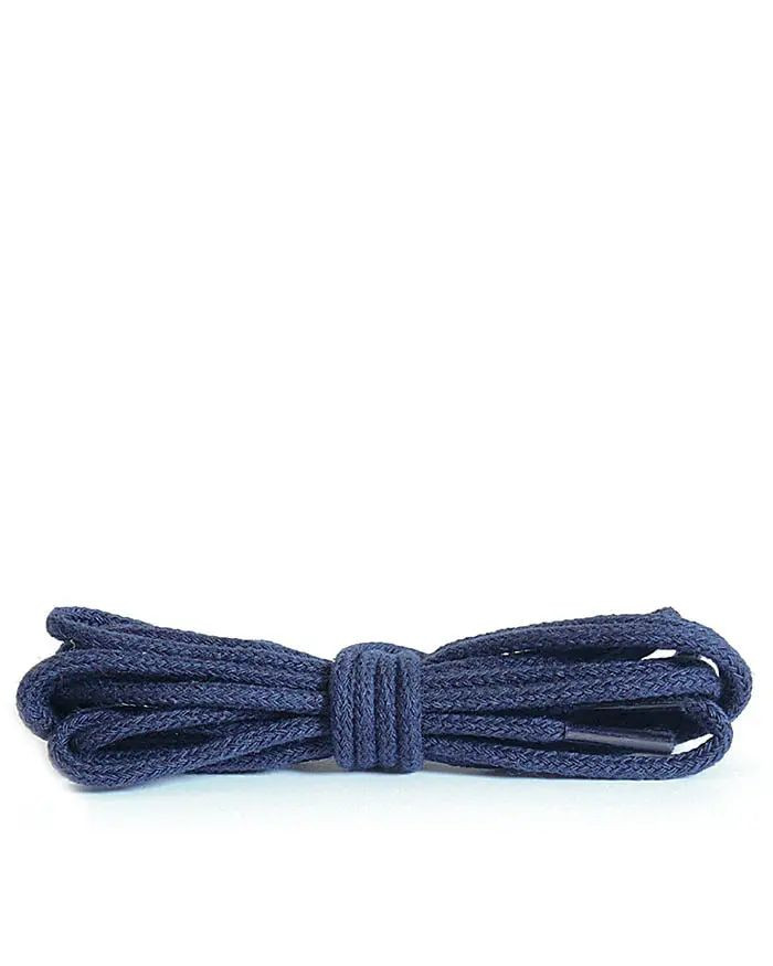 Granatowe, okrągłe cienkie, sznurówki do butów, 75 cm, Kaps