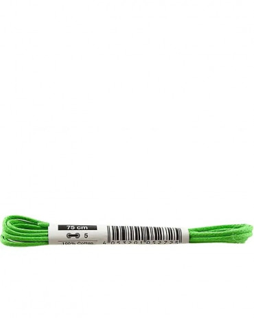 Zielone, cienkie, woskowane sznurówki do butów, 75 cm, Bama
