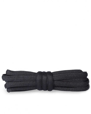 Czarne, poliestrowe sznurówki do butów sportowych, 120 cm, Kaps