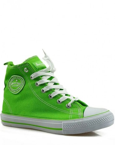 Zielone trampki, sneakersy za kostkę, AK 9120-2