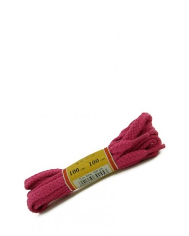 Różowe sznurówki do butów płaskie 100 cm Mazbit