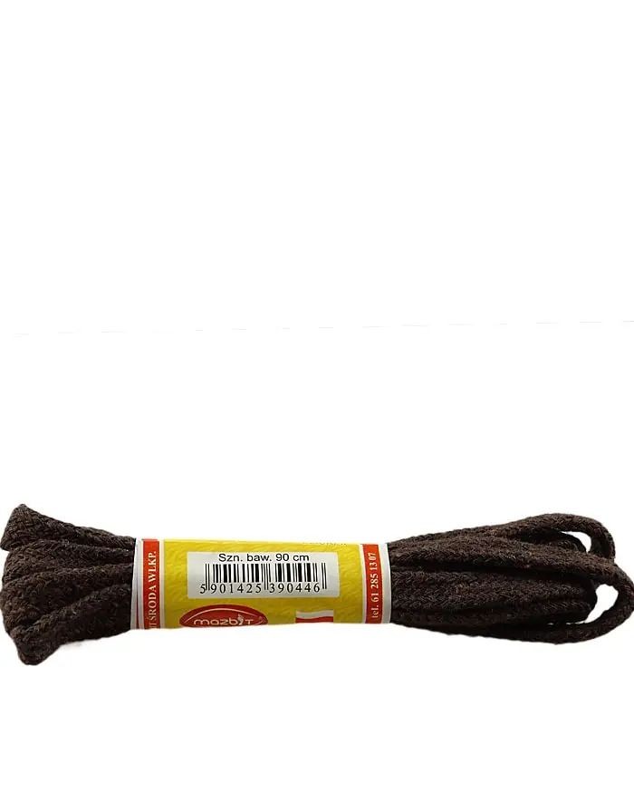 Ciemnobrązowe, płaskie sznurówki do butów, 75 cm, Mazbit