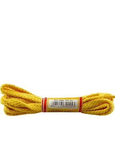 Żółte sznurówki do butów, płaskie, 100 cm, Mazbit
