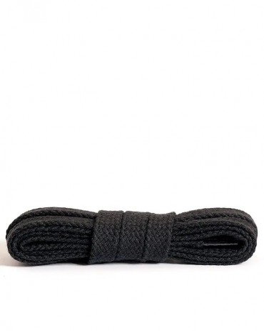 Czarne sznurówki do butów, płaskie, 150 cm, Kaps