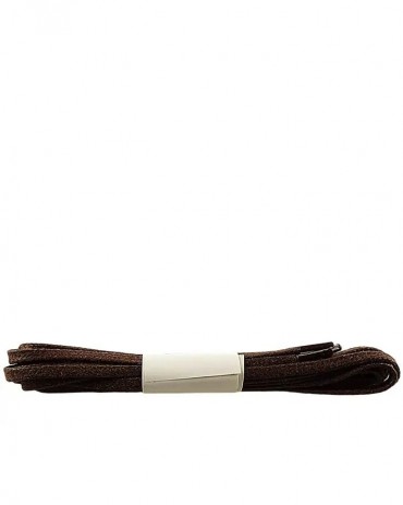 Brązowe, woskowane sznurówki do butów, płaskie, 150 cm, Halan