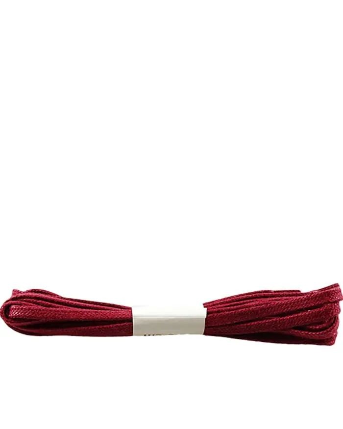 Bordowe, woskowane sznurówki do butów, płaskie, 150 cm, Halan
