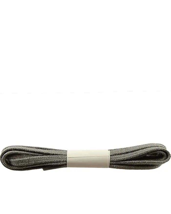 Szare, woskowane sznurówki do butów płaskie, 150 cm, Halan
