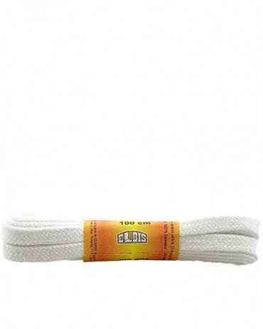 Białe, płaskie sznurówki do butów, 90 cm, Elbis