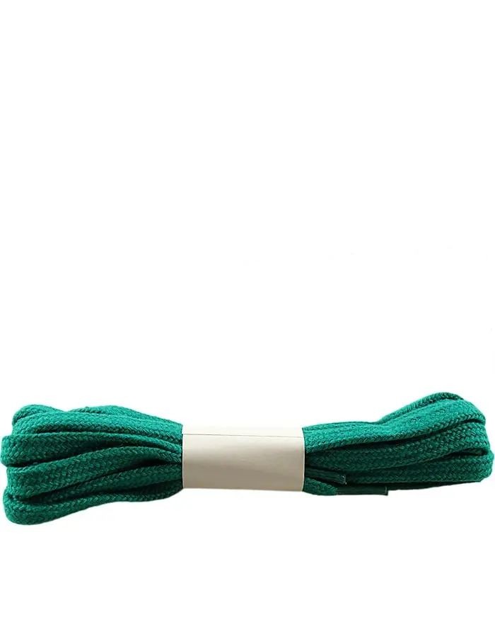 Zielone, płaskie sznurówki do butów, 90 cm, Halan
