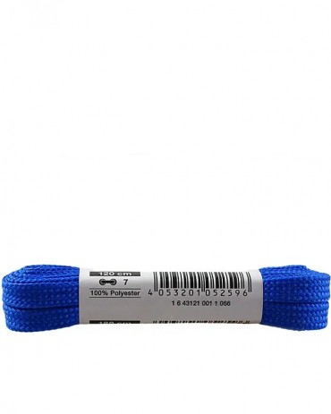 Niebieskie, płaskie sznurówki do sneakersów, 120 cm, Bama