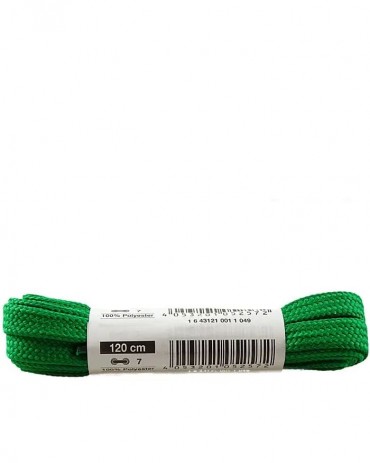 Zielone, płaskie sznurówki do sneakersów, 120 cm, Bama