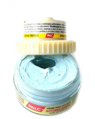Shoe Cream Palc, jasnoniebieska pasta woskowa z aplikatorem