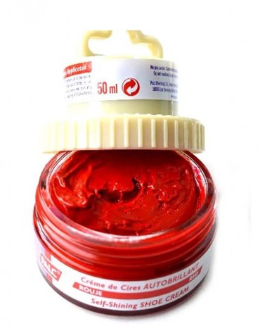Shoe Cream Palc, czerwona pasta woskowa z aplikatorem