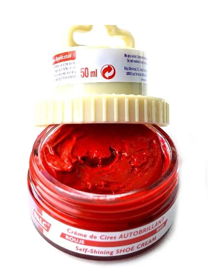 Shoe Cream Palc, czerwona pasta woskowa z aplikatorem