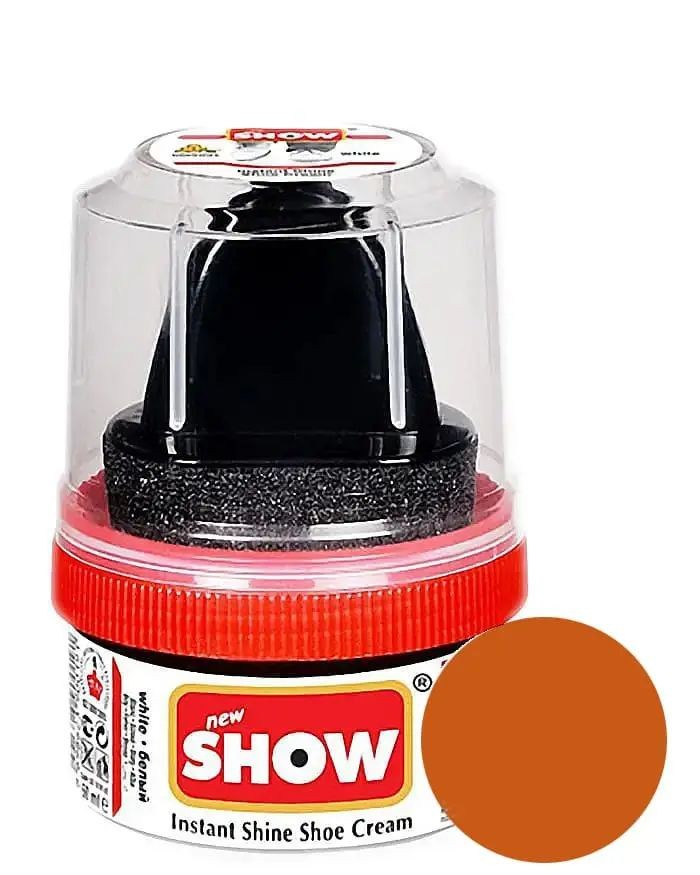 Shoe Cream Show, jasnobrązowa pasta woskowa z aplikatorem