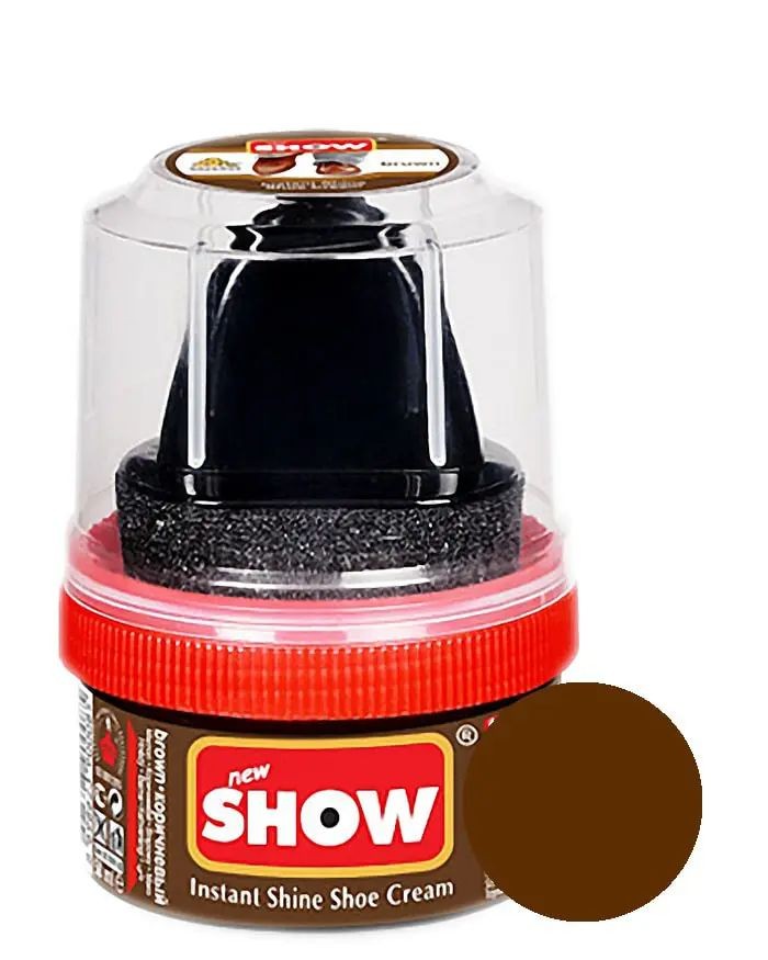 Shoe Cream Show, brązowa pasta woskowa z aplikatorem