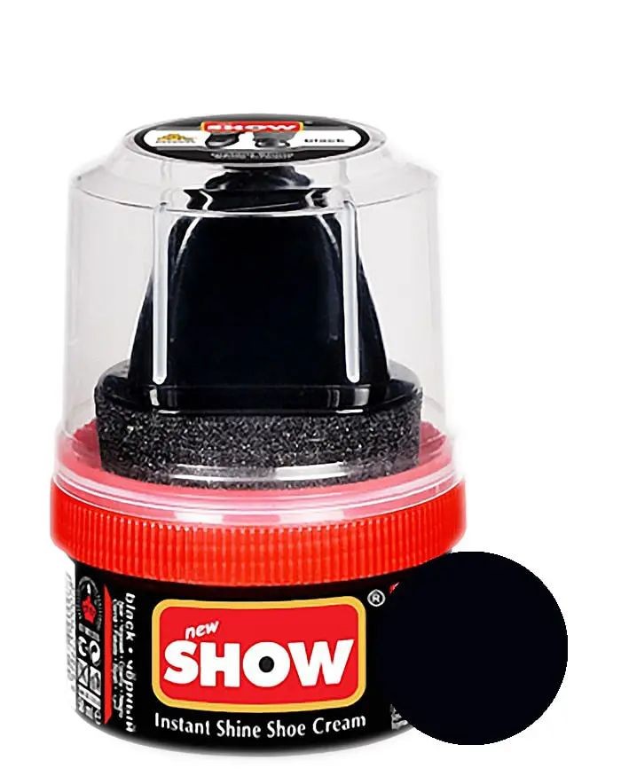 Shoe Cream Show, czarna pasta woskowa z aplikatorem