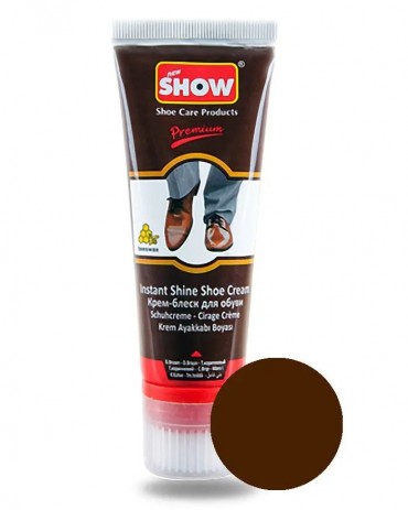 Brązowa pasta do butów, Instant Shine Shoe Cream Show, 75 ml