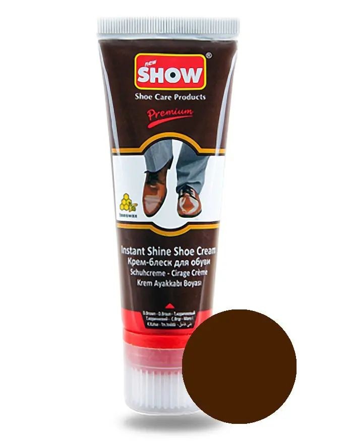 Brązowa pasta do butów, Instant Shine Shoe Cream Show, 75 ml