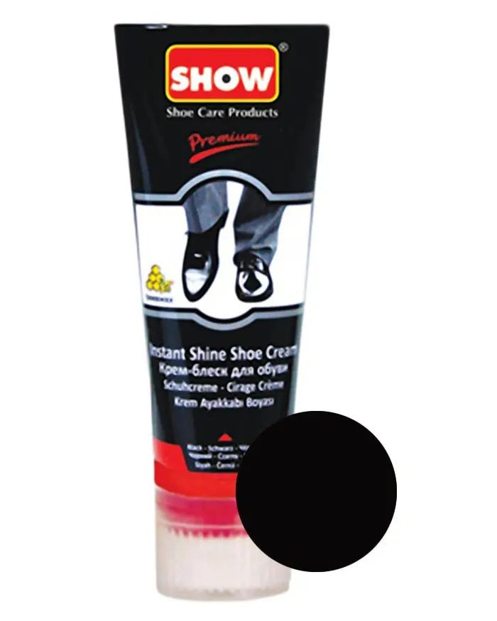 Czarna pasta do butów, Instant Shine Shoe Cream Show, 75 ml