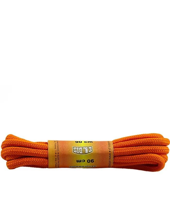Pomarańczowe, poliestrowe sznurówki, grube, 100 cm, Elbis