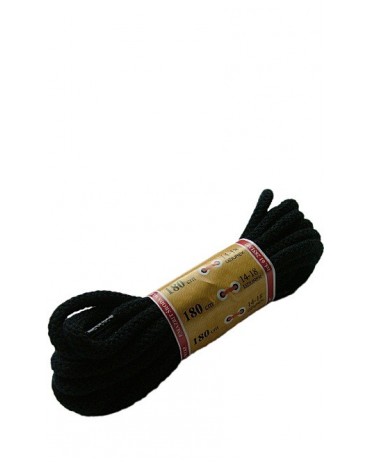 Czarne sznurówki do butów okrągłe grube 180 cm Mazbit