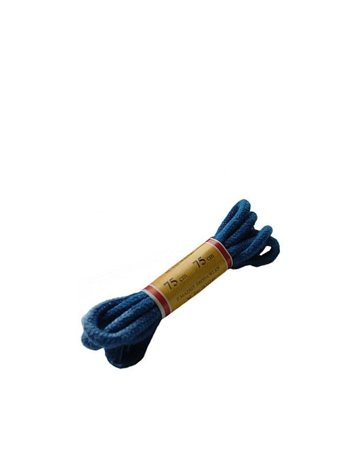 Niebieskie okrągłe grube sznurówki do butów 75 cm Mazbit