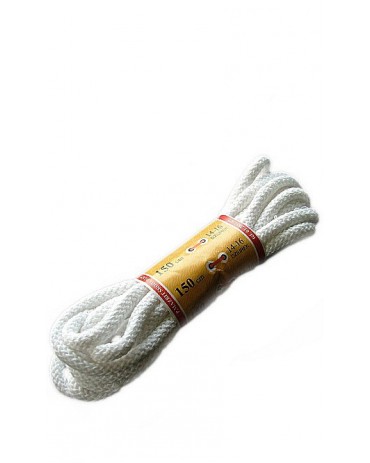 Białe okrągłe grube sznurówki do butów 150 cm Mazbit