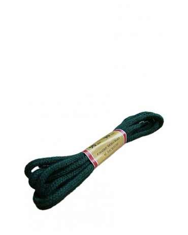 Ciemnozielone okrągłe grube sznurówki do butów 90 cm Mazbit