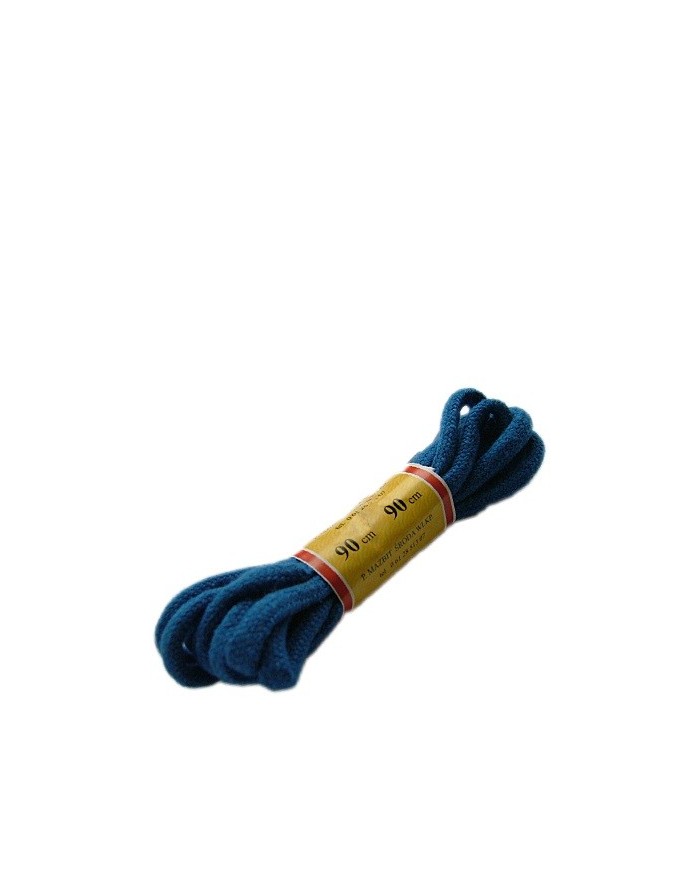 Niebieskie okrągłe grube sznurówki do butów 90 cm Mazbit