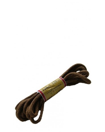 Jasnobrązowe okrągłe grube sznurówki do butów 120 cm Mazbit