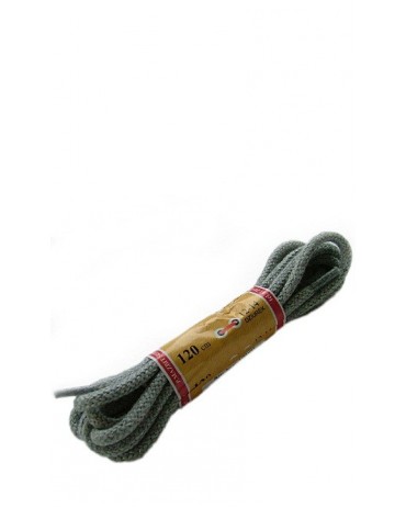 Jasnoszare okrągłe grube sznurówki do butów 120 cm Mazbit