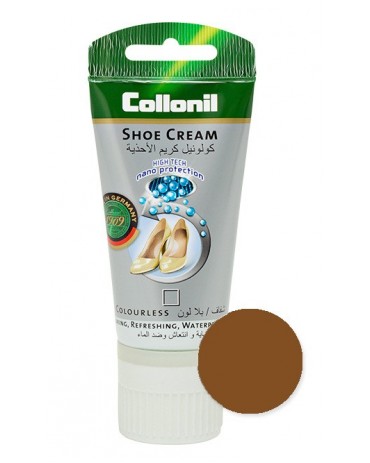 Brązowa pasta do skóry gładkiej Nano Shoe Cream Collonil